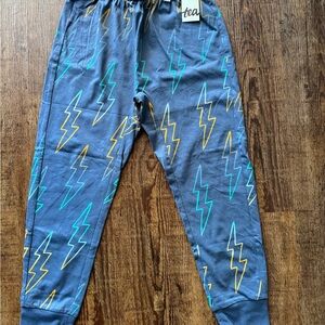 Tea Collection Kids Lightning Print Joggers - Blue